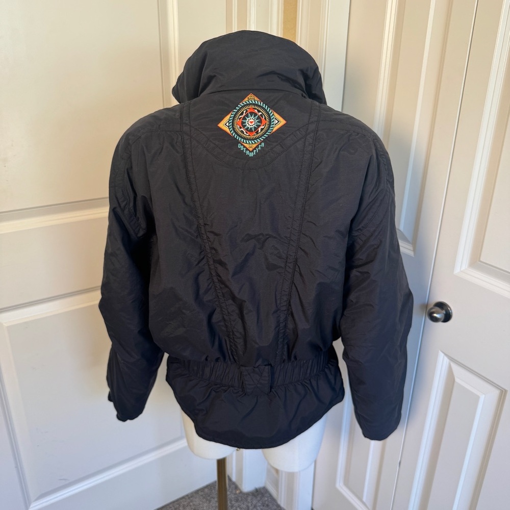 Obermeyer Ski Jacket | Vintage Zip Up Winter Puffy Coat Medium 80s Size 12 - Picture 3 of 13